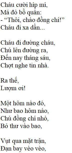 Bài thơ: Lượm - Nội dung bài thơ, Hoàn cảnh sáng tác, Dàn ý phân tích tác phẩm