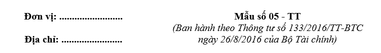 Mẫu giấy đề nghị thanh toán theo thông tư 133 chuẩn nhất