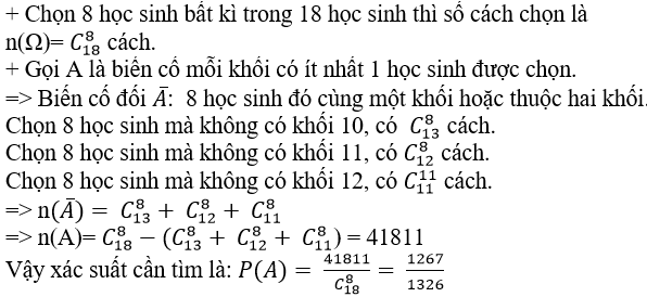 Phương pháp giải bài tập Biến cố đối (cực hay có lời giải)