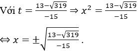 Phương pháp giải phương trình trùng phương cực hay