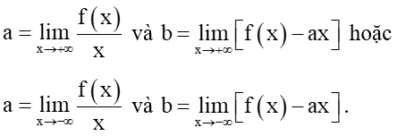 Công thức xác định đường tiệm cận của đồ thị hàm số - Toán lớp 12