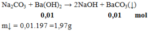 Na2CO3 + Ba(OH)2 → 2NaOH + BaCO3( ↓) | Cân bằng phương trình hóa học