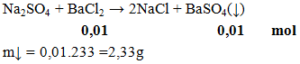 Na2SO4 + BaCl2 → 2NaCl + BaSO4( ↓) | Cân bằng phương trình hóa học