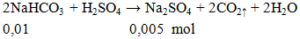 2NaHCO3 + H2SO4 → Na2SO4 + 2CO2 ↑ + 2H2O | Cân bằng phương trình hóa học