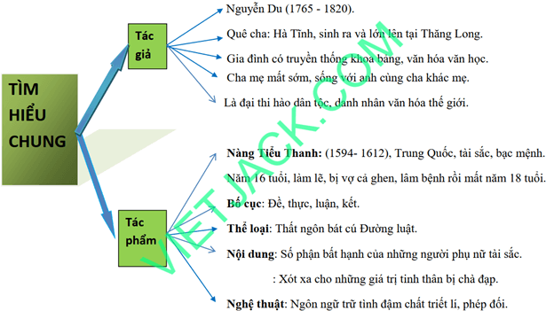 Sơ đồ tư duy Đọc Tiểu Thanh kí