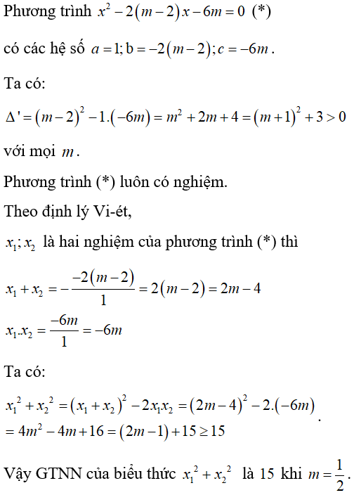 Tìm m để phương trình có nghiệm thỏa mãn điều kiện cho trước cực hay, có đáp án