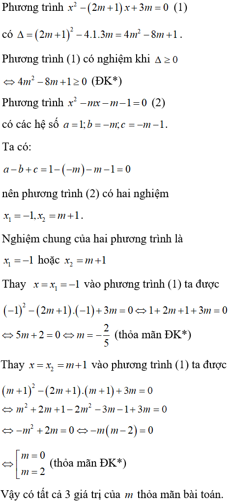 Tìm m để phương trình có nghiệm thỏa mãn điều kiện cho trước cực hay, có đáp án