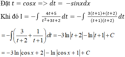 Tìm nguyên hàm của hàm số lượng giác bằng phương pháp đổi biến số cực hay