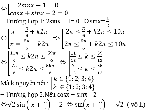 Tìm số nghiệm của phương trình lượng giác trong khoảng, đoạn