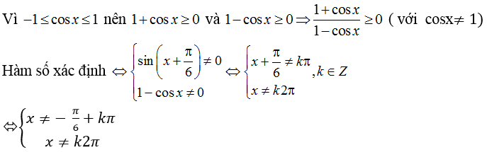 Cách tìm tập xác định của hàm số lượng giác cực hay