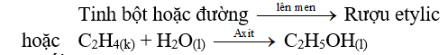 Tính chất hóa học của ethylic alcohol C2H5OH | Tính chất vật lí, nhận biết, điều chế, ứng dụng
