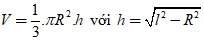 Tính diện tích xung quanh, diện tích toàn phần hình nón, tính thể tích khối nón cực hay
