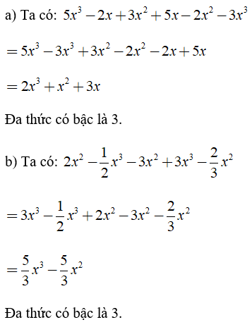 Trắc nghiệm Đa thức - Bài tập Toán lớp 7 chọn lọc có đáp án, lời giải chi tiết