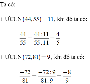 Trắc nghiệm Rút gọn phân số - Bài tập Toán lớp 6 chọn lọc có đáp án, lời giải chi tiết