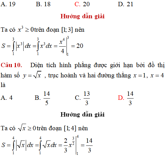 Ứng dụng của tích phân: Tính diện tích hình phẳng giới hạn bởi các đường (cơ bản) - Toán lớp 12