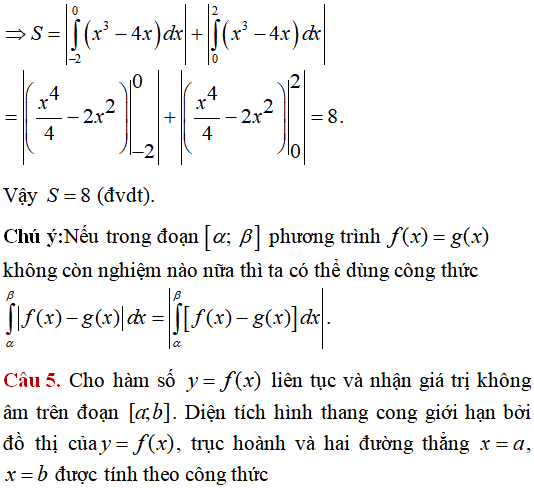 Ứng dụng của tích phân: Tính diện tích hình phẳng giới hạn bởi các đường (cơ bản) - Toán lớp 12