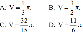 Ứng dụng tích phân tính thể tích khối tròn xoay và cách giải (hay, chi tiết)