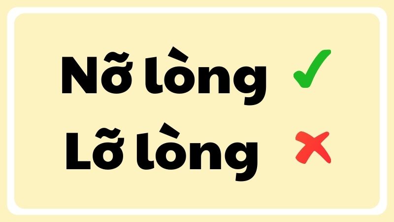 Lỡ lòng hay nỡ lòng