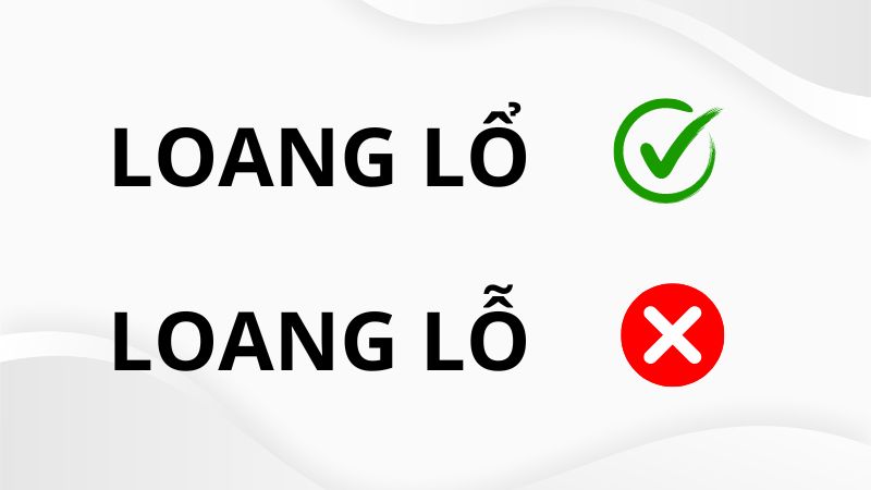 Loang lỗ hay loang lổ