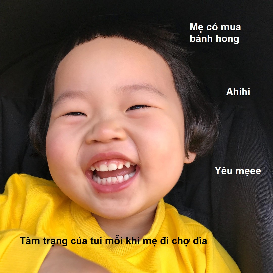 Meme em bé Hàn Quốc đáng yêu