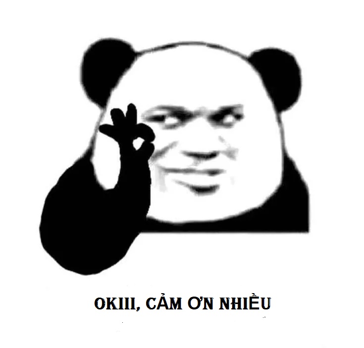 Meme oki cảm ơn