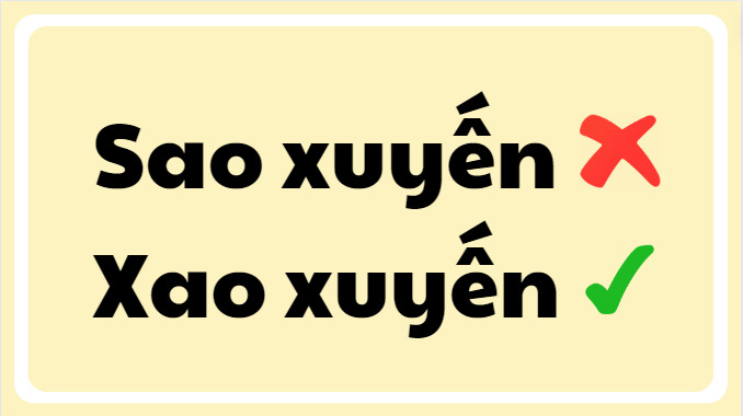 sao xuyến hay xao xuyến