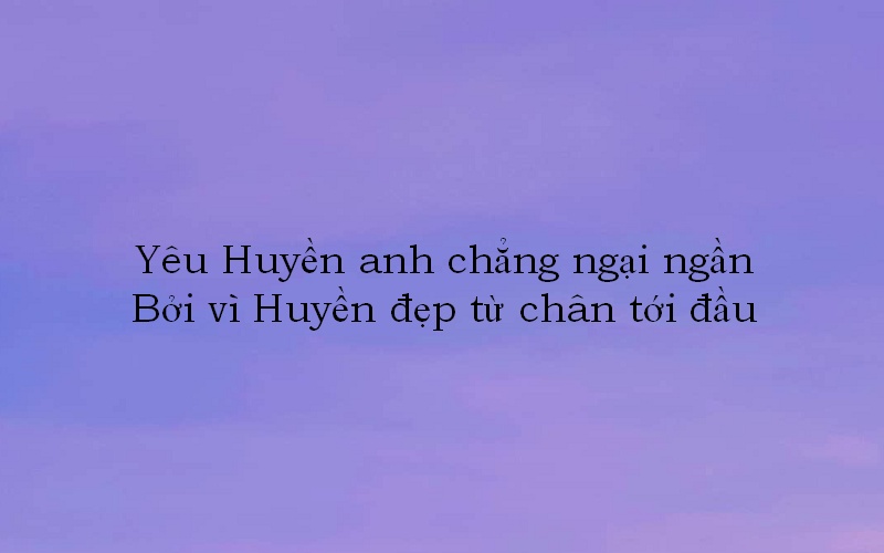 Thả thính tên Huyền