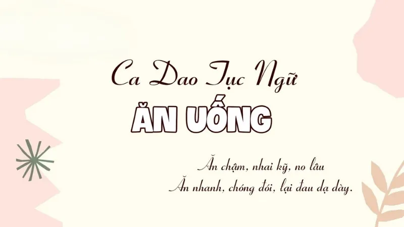 Những ca dao tục ngữ về từ ăn 1