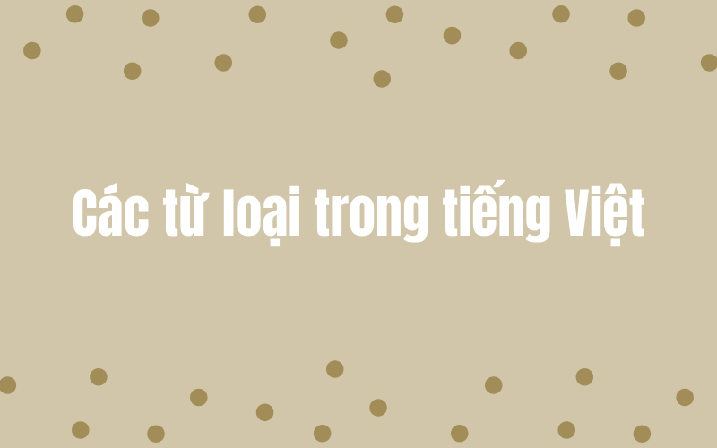 Các từ loại trong tiếng Việt