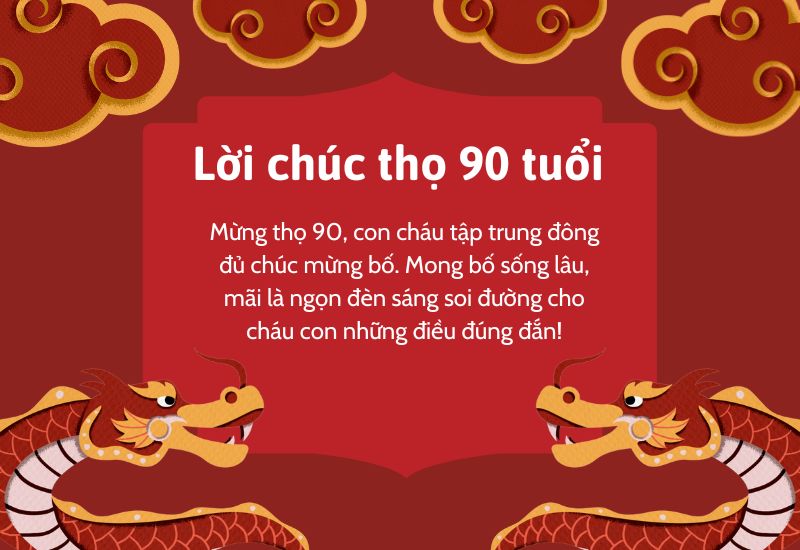 lời chúc mừng thọ 90 tuổi