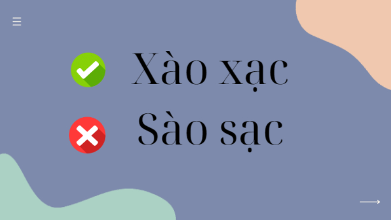 xào xạc hay sào sạc